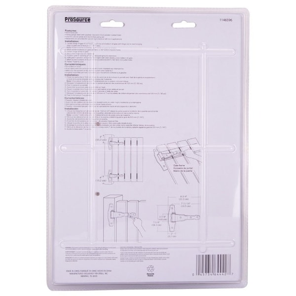 Prosource T-Hinge, Steel, Black, Loose Pin Pin, 180 deg Range of Motion, 55 Pair lb - 33147PKB-PS