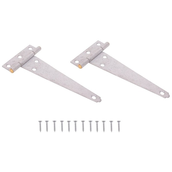 Prosource T-Hinge, Galvanized Steel, Galvanized Brass Pin, Fixed Pin, 180 deg Range of Motion, 36 Pair lb - LTH-G06-C2PS