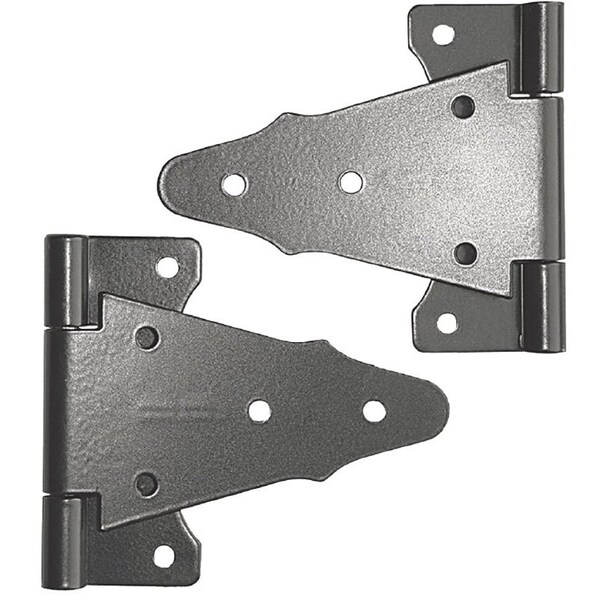Nuvo Iron HINGE TEE GALV STEEL BLACK 6IN - TH6BLK/B