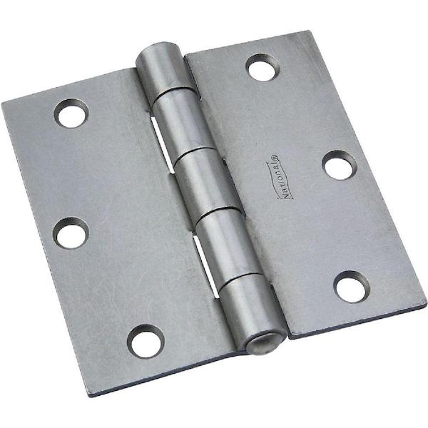 National 3-1/2 In. Square Steel Broad Door Hinge - N140566