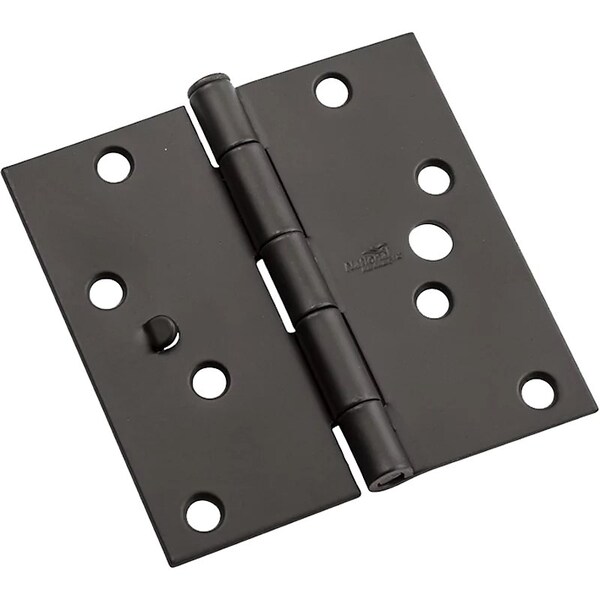 National Hardware HINGE DOOR SQUARE BLACK 4IN - N830-406