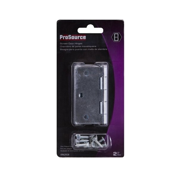 Prosource Door Hinge, Steel, Zinc, Loose Pin, 180 deg Range of Motion, Screw Mounting - LR-110-PS