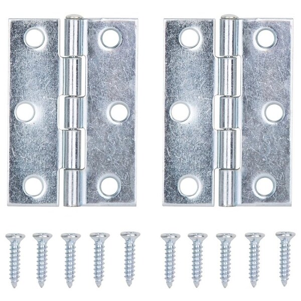 Prosource Utility Hinge, Steel, Zinc, Removable Pin, 180 deg Range of Motion, Full Mortise Mounting - LR-055-PS