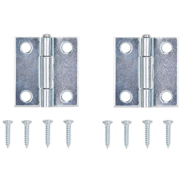 Prosource Utility Hinge, Steel, Zinc, Removable Pin, 180 deg Range of Motion, Full Mortise Mounting - LR-053-PS