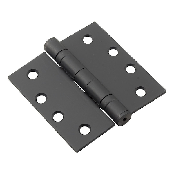 Richelieu 4inch 102 mm Full Mortise Ball Bearing Butt Hinge, Black - 4822FBB