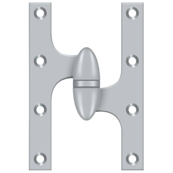 Deltana Satin Chrome Door and Butt Hinge - OK6040B26D-R