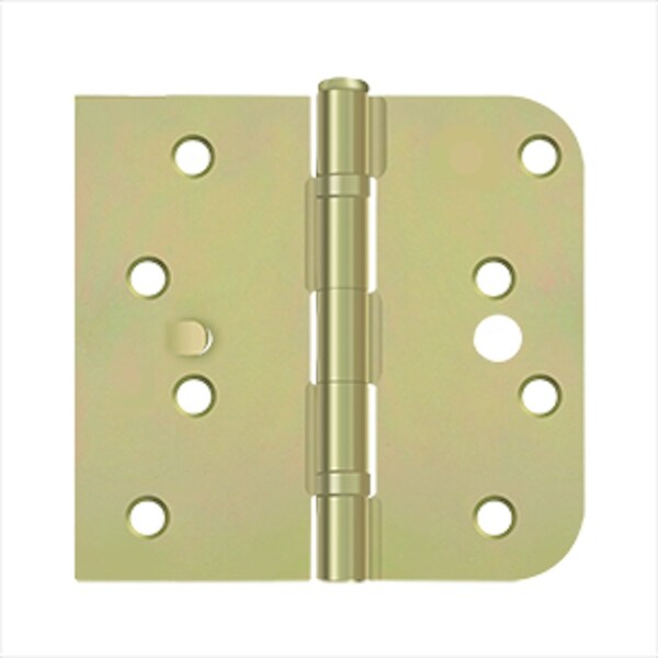 Deltana Right Hand 4 x 4-1/4 x 5/8 Radius x SQ Hinge; Security Stud; Zinc Dichromate Finish - S41/4058B2DR-S