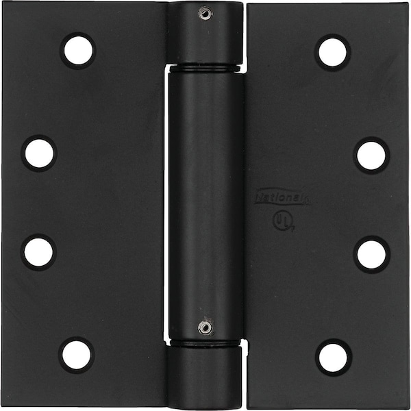 National 4 In. Oil Rubbed Bronze Square Spring Door Hinge - N350793