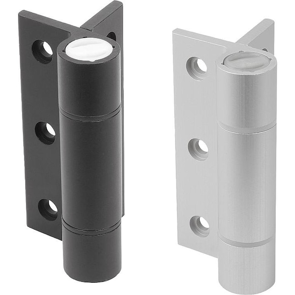 Kipp Spring Hinge Spring Open A=82, 5, B=100, Aluminum Black Anodized - K1182.8210001