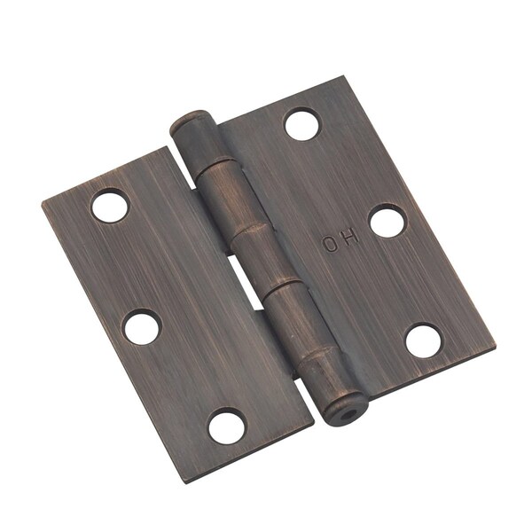 Richelieu 2Pack 3inch 76 mm Full Mortise Butt Hinge, OilRubbed Bronze - 820ORBB