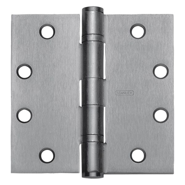 Best Door and Butt Hinge, Steel, Full Mortise Mounting, 1 5/8 in Leaf W x 4 in Leaf H, Prime Coat - FBB179 4X4 DOOR HINGE P  STL