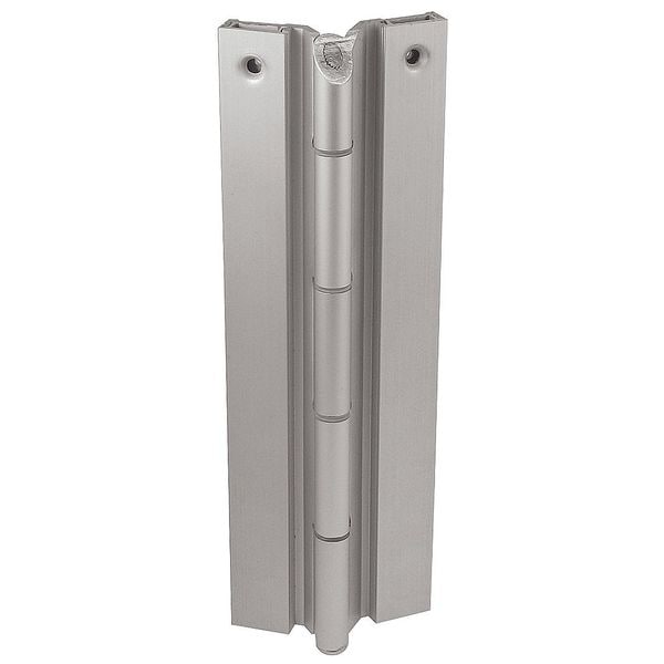 Markar Piano Hinge, Aluminum Alloy, Full Surface Mounting, 1 5/8 in Leaf W x 8 ft Leaf H, Clear Anodized - FS102-002-628-HT-MP