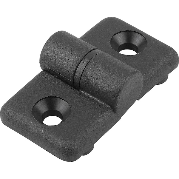 Kipp Hinge Lift-Off, Left W. Guide Tabs 60X32, Thermoplastic Black, Comp:Stainless Steel - K0438.1322020
