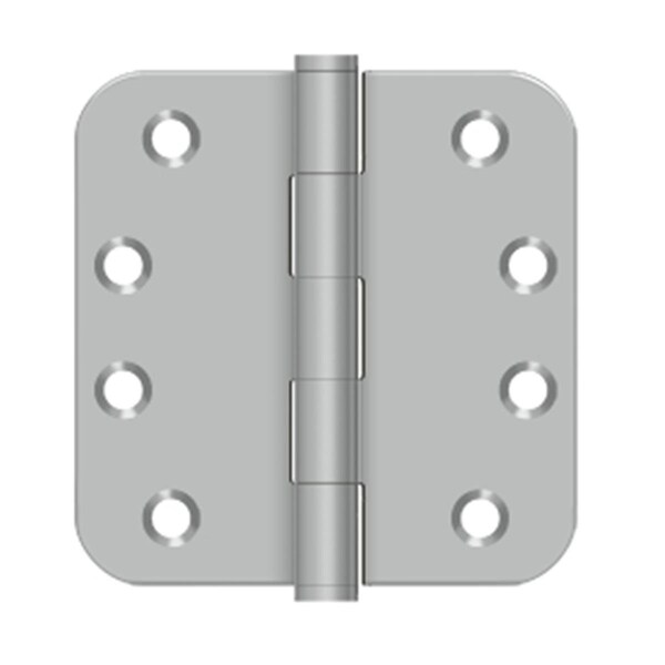 Dendesigns 4 x 4 x 0.625 in. Radius Stainless Steel Hinge, Stainless Steel - DE590554