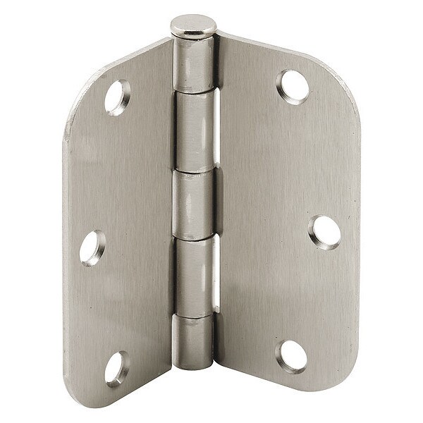 Primeline Tools Door and Butt Hinge, 1-3/4" Leaf W x 3-1/2" Leaf H, Satin Nickel - MP11262