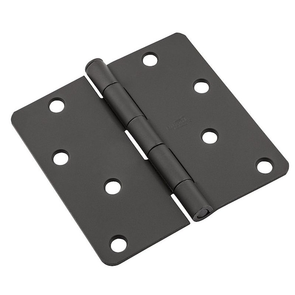 National Hardware 512 Series Door Butt Hinge, 4 in H Frame Leaf, 008 ga Thick Frame Leaf, Steel, Removable Pin - N830-432