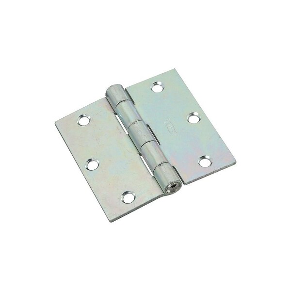 National Hardware Utility Hinge, 3-1/2 in W Frame Leaf, 0.11 in Thick Frame Leaf, Cold Rolled Steel, Zinc - N261-651