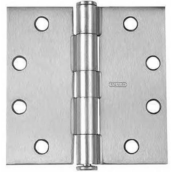 Nunc Patio Supplies 4 x 4 in. Steel Full Mortise Standard Weight Square Corner Hinge Non Removable Pin - NU2054396