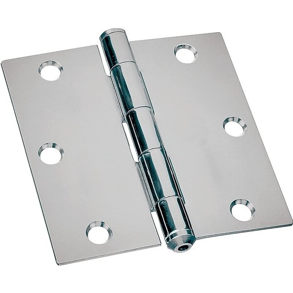 Prosource Utility Hinge, Steel, Zinc, Removable Pin, 180 deg Range of Motion, Full Mortise Mounting - LR-039-PS
