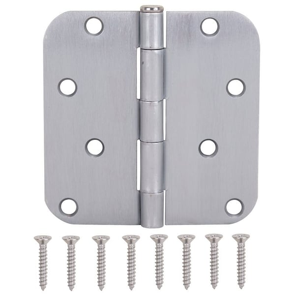 Prosource Door Hinge, Steel, Satin Chrome, Loose Pin, 180 deg Range of Motion, Screw Mounting - 20348SCX