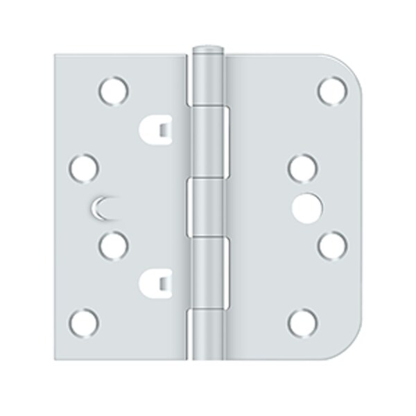 Deltana 4 x 4 x 5/8 x SQ Hinge; Prime Coat White Finish - DE44058TTUSPW
