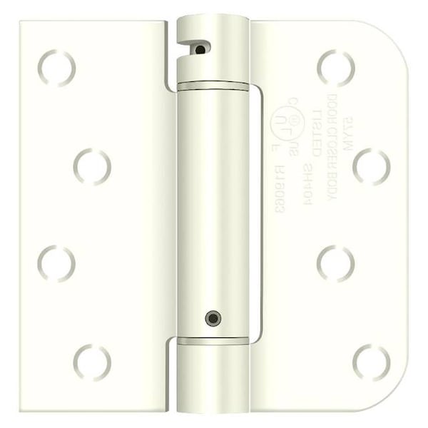 Deltana Right Hand 4" X 4" Square By 5/8" Round Spring Hinge Prime Coat - DSH4SR5USPW-RH