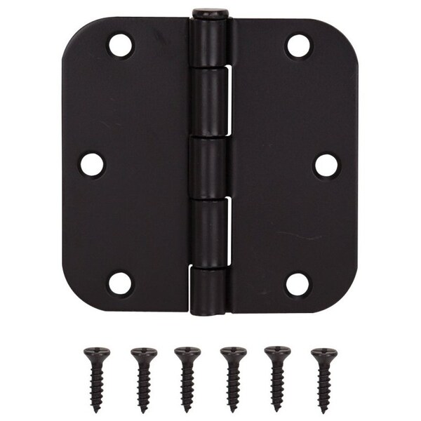 Prosource Door Hinge, Steel, Oil-Rubbed Bronze, Loose Pin, 180 deg Range of Motion, Screw Mounting - 20347ORX