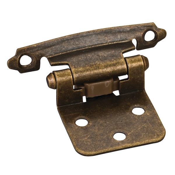 Hardware Resources Traditional 1/2In. Overlay Hinge W/ Screws - Antique Brass - P5011AB-R