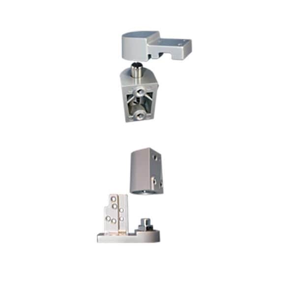International Door Closers 3/4 Offset Pivot Set For Left 1/8 Recessed Doors, AL Baked Satin Aluminum Paint - OP-7001-AL-LH
