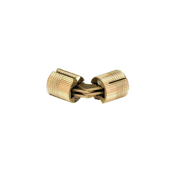Richelieu 58inch 16 mm x 58inch 16 mm Concealed KnockIn Barrel Hinge, Brass - 420164130