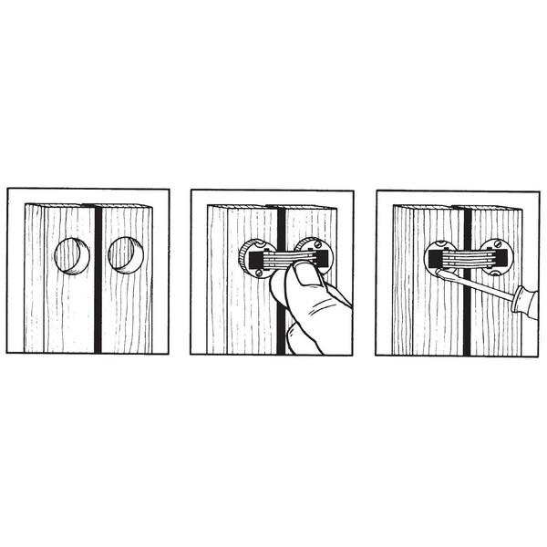 Richelieu 58inch 16 mm x 58inch 16 mm Concealed KnockIn Barrel Hinge, Brass - 420164130