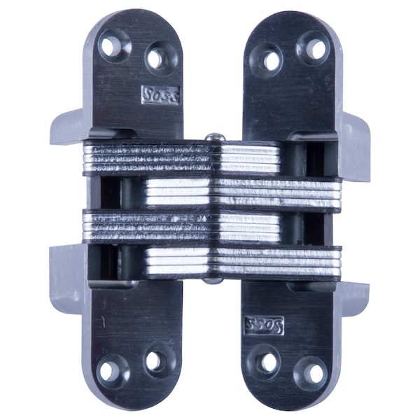 Soss Door Invisible Hinge, 1-3/4 in-2 in Door Thickness, Unplated - 218UNP
