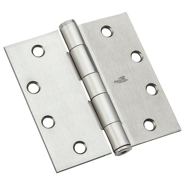 National Hardware F179 Series Template Hinge, 4-1/2 in H Frame Leaf, 1.3875 in Thick Frame Leaf, Steel, 90 lb - N236-015