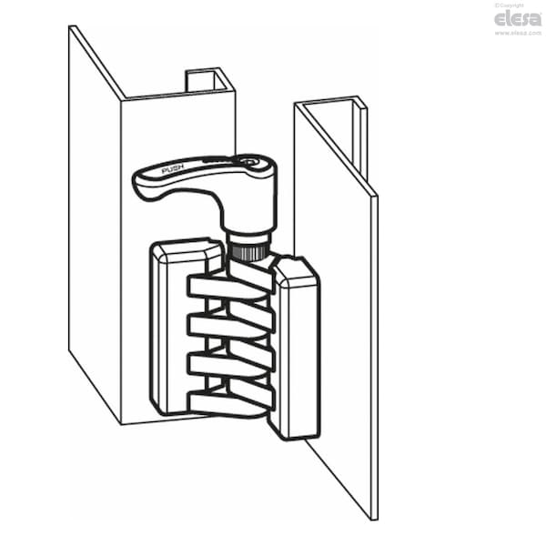Elesa Hinges with friction brake, CFA.65-ERS-SH-6 - CFA-ERS