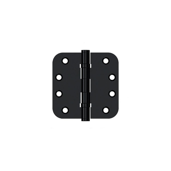 Deltana 4 x 4 x 5/8 Radius Ball Bearing Hinge; Flat Black Finish - DSB4R5B19
