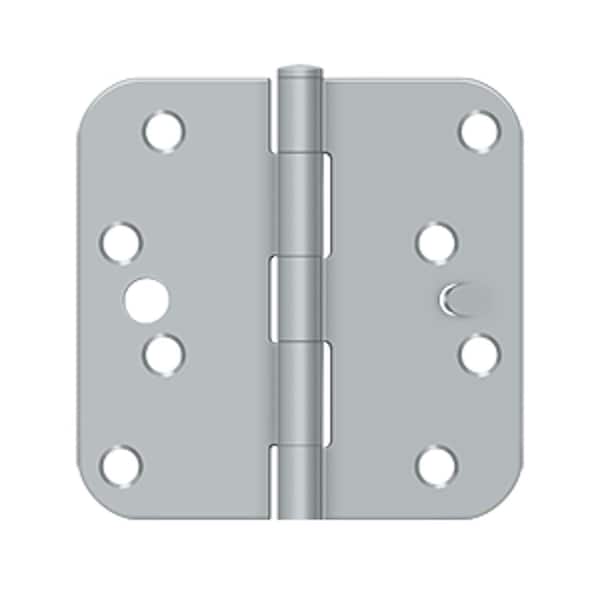 Deltana 4x4x5/8 Radius Hinge Security, Satin Chrome Finish - S44R5BK26D-S