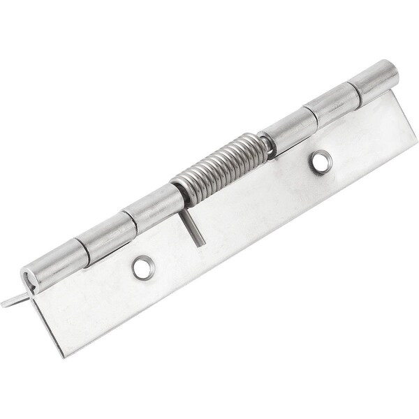 Kipp Spring Hinge Spring Open A=40, B=120, Form:B Round Hole, Stainless Steel Bright - K1175.14012001