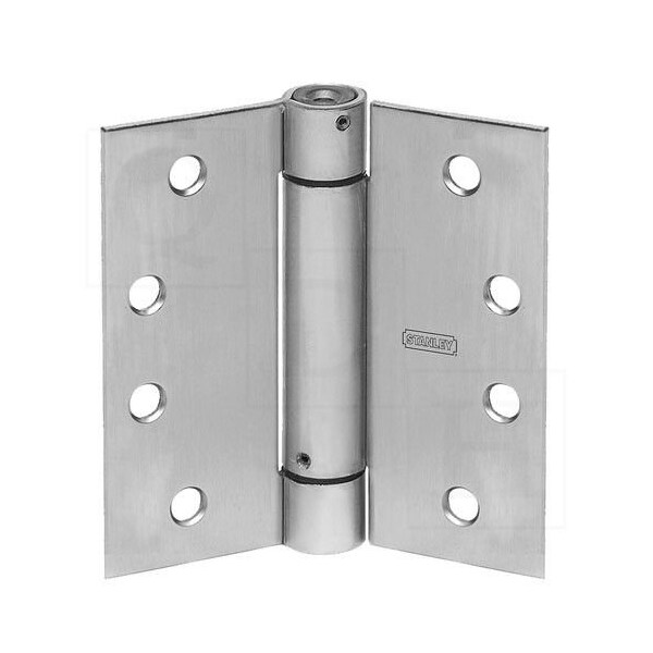 Best Hinges 4in x 4in Spring Hinge # 422106 Satin Chrome Finish - 2060R426D
