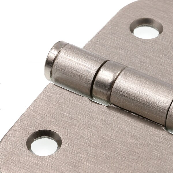 Prime-Line Door Hinge Commercial Smooth Pivot, 4 in. x 4 in. with 5/8 in. Radius Corners, Satin Nickel 3 Pack - U 1157053