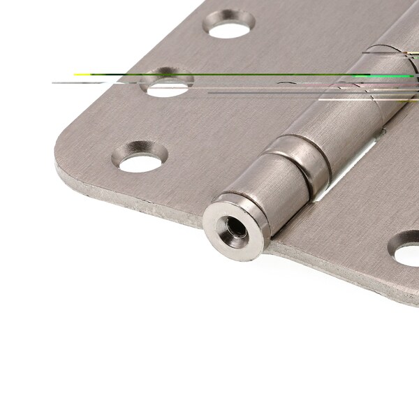 Prime-Line Door Hinge Commercial Smooth Pivot, 4 in. x 4 in. with 5/8 in. Radius Corners, Satin Nickel 3 Pack - U 1157053