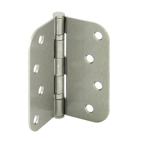 Prime-Line Door Hinge Commercial Smooth Pivot, 4 in. x 4 in. with 5/8 in. Radius Corners, Satin Nickel 3 Pack - U 1157053