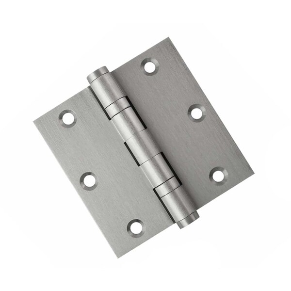 Embassy 3-1/2 x 3-1/2 Solid Brass Ball Bearing Hinge, Satin Nickel Finish with Flat Tips - 3535BBUS15F-1