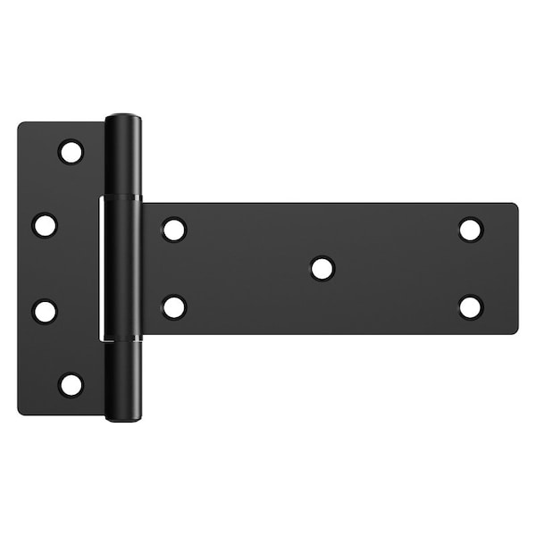 National Hardware Industrial T-Hinge, Steel, Black, Tapping Screws Mounting - N166-035