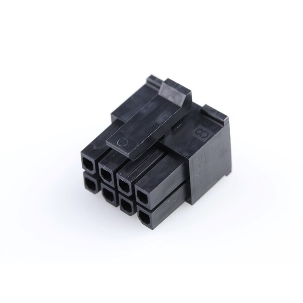 Molex Board Connector, 8 Contact(S), 2 Row(S), Female, 0.118 Inch Pitch, Crimp Terminal, Locking, Black - 430250800