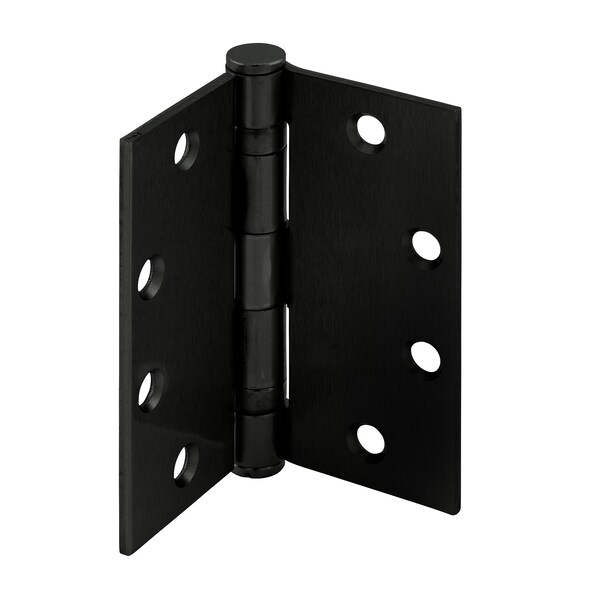 Prime-Line Door Hinge Commercial Smooth Pivot, 4-1/2 in. x 4-1/2 in. w/ Square Corners, Matte Black 3 Pack - U 1156483