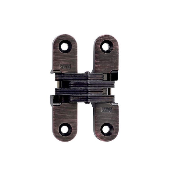Richelieu 2 34inch 70 mm x 58inch 16 mm Full Mortise Concealed Hinge, OilRubbed Bronze - 429208ORB