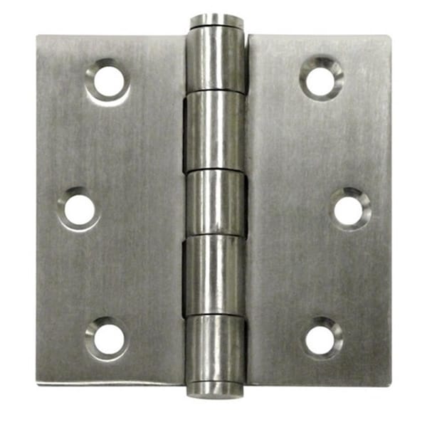 Patioplus 3.5 x 3.5 in. Square Hinge- Satin Stainless Steel, 2PK - PA3857684