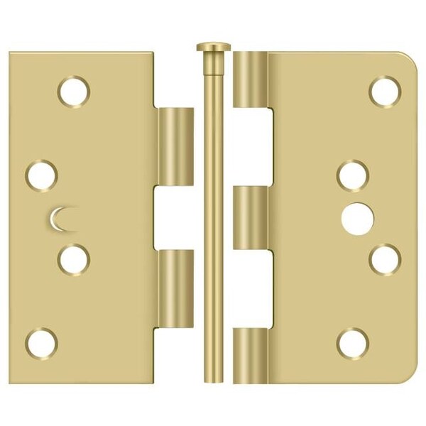 Deltana Satin Brass Door and Butt Hinge - S44058TT4-UN