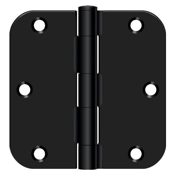 Deltana Black Door and Butt Hinge, Holes per Leaf: 3 - S35R5BK1B
