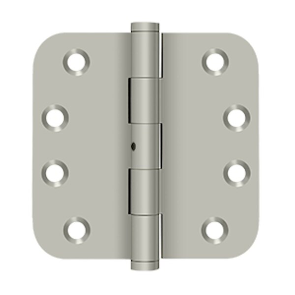 Deltana 4 x 4 x 5/8 Radius Hinge; Satin Nickel Finish - DSB4R5N15